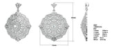 Sterling Silver Semi Mount Pendant Setting Round RD 4x4mm - Syzjewelry